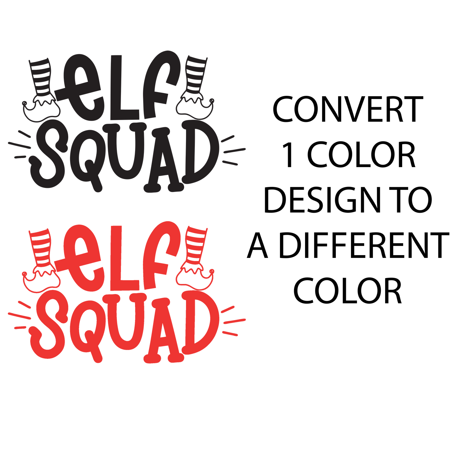 Convert a 1 color design to a different color