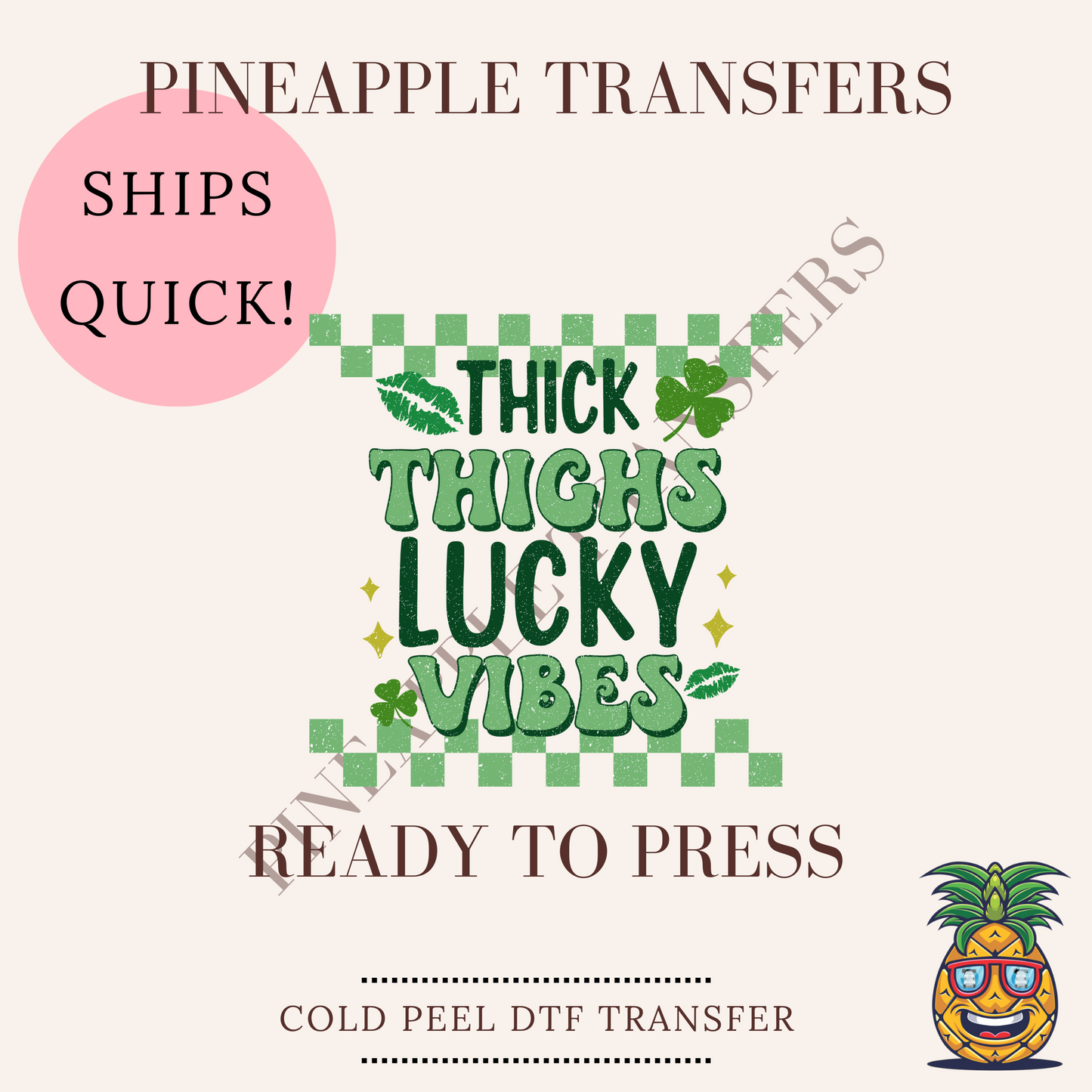 Thick thighs lucky vibes- DTF print