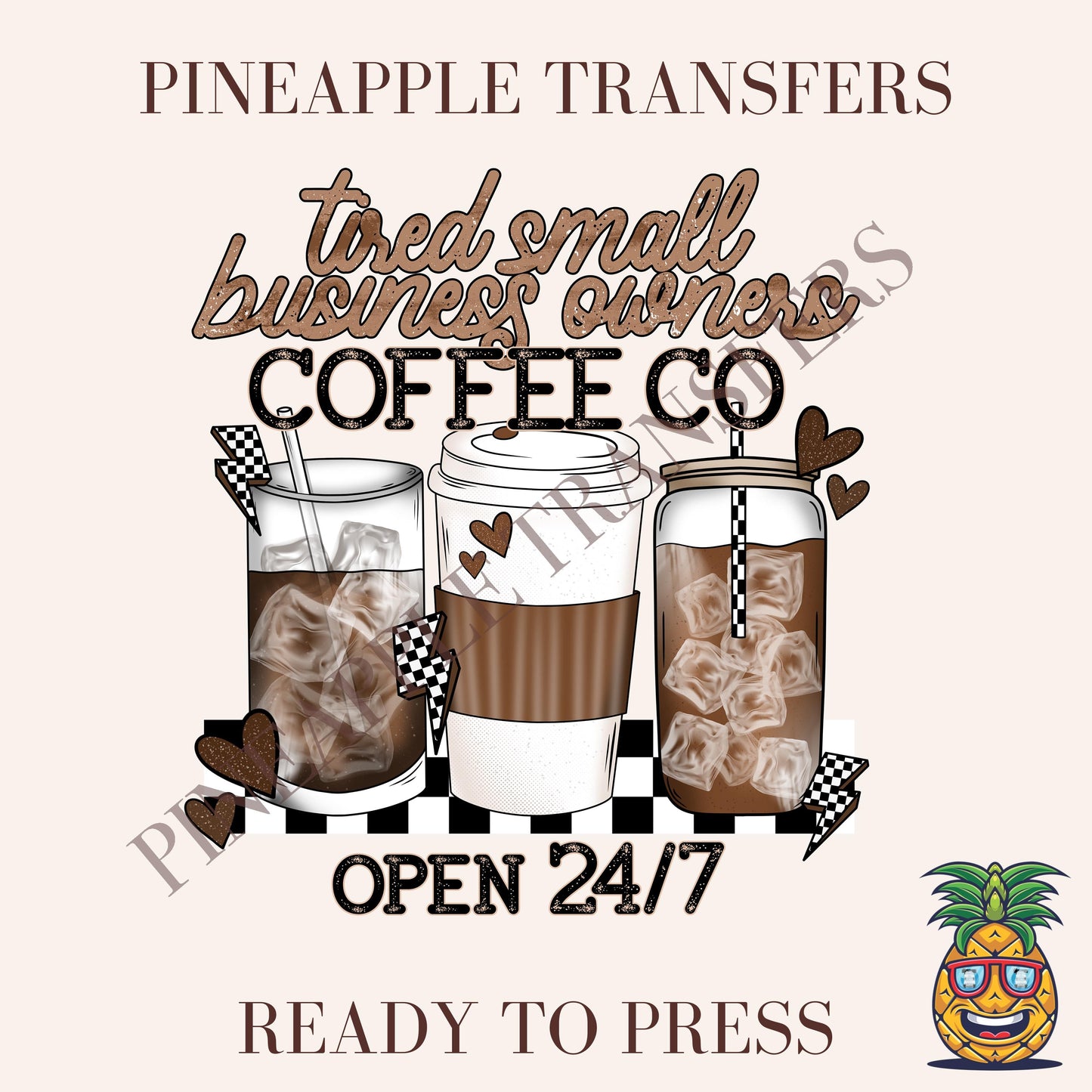 Tired small business owners coffee co