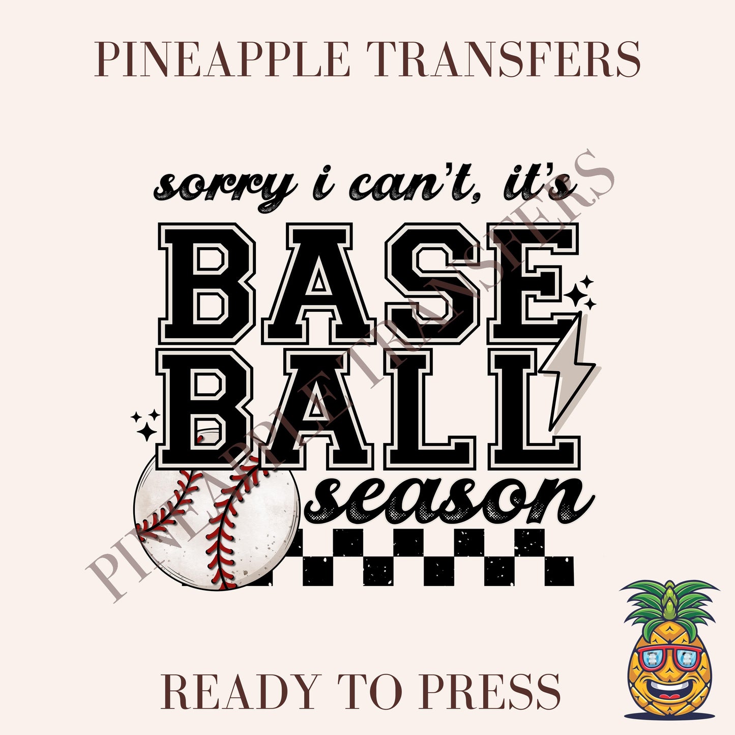 Sorry I can't, baseball season