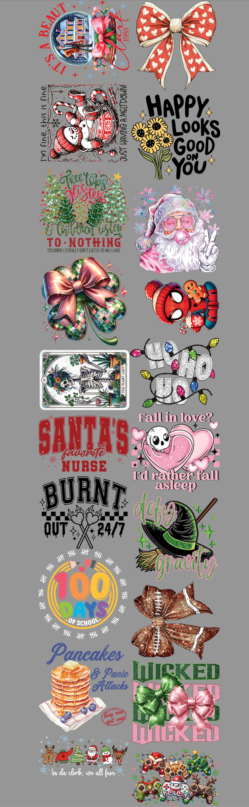 All designs - gangsheet