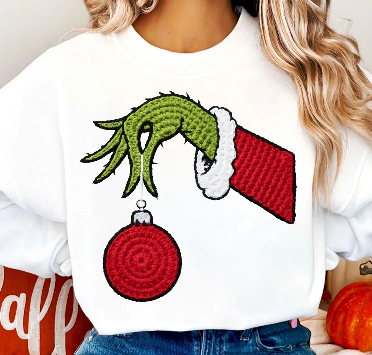 Green hand (fake yarn)