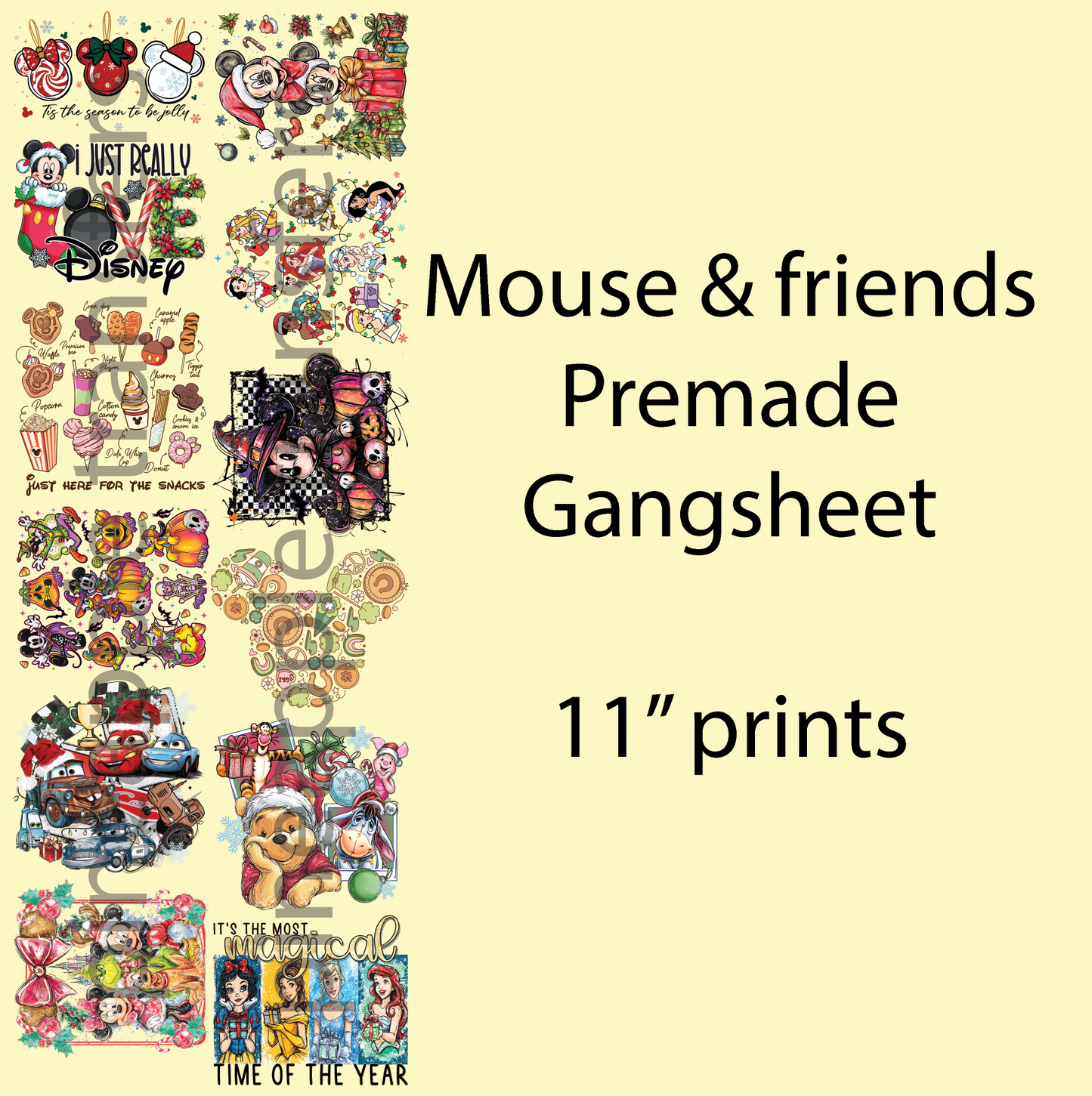 Mouse & friends premade gangsheet