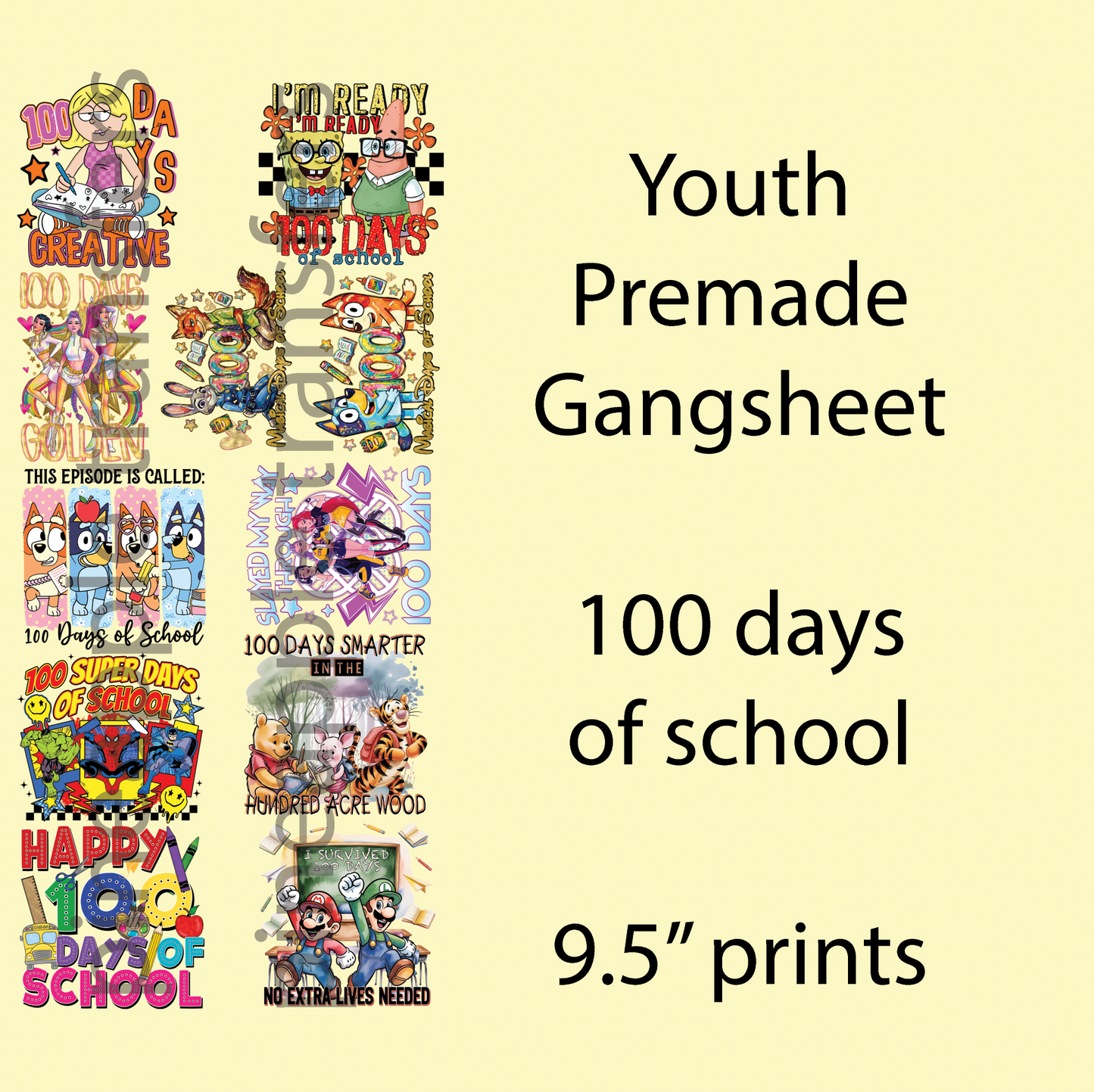 Youth 100 days of school