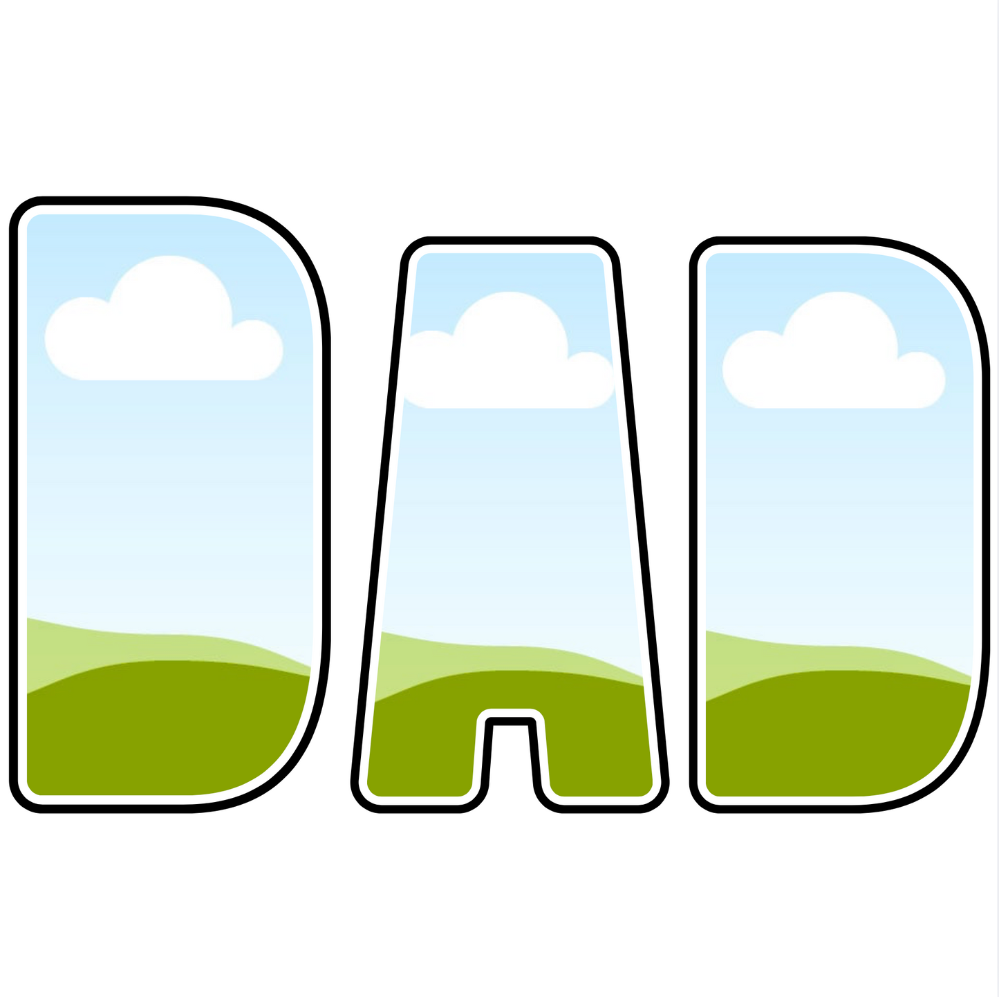 Dad - fill in the letters with your own pictures - template