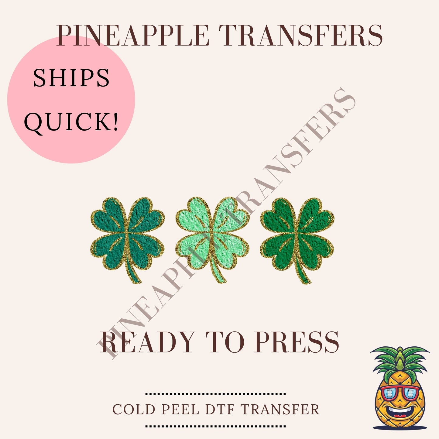 Faux chenille patch St Patrick's