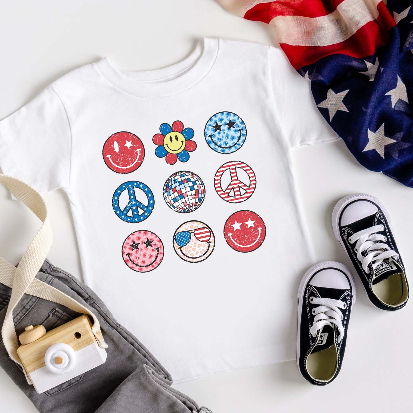 Peace smiley America - DTF print