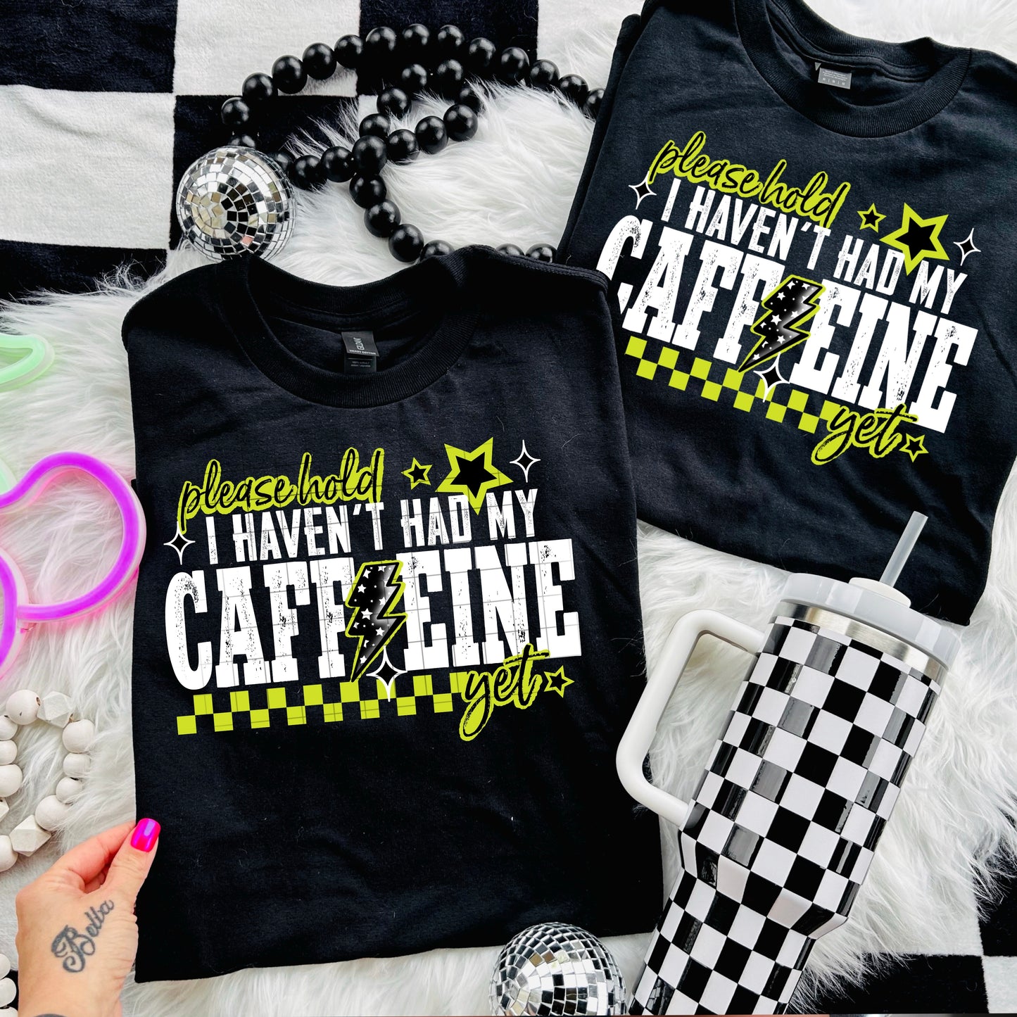 Please hold I havent' had my caffeine yet