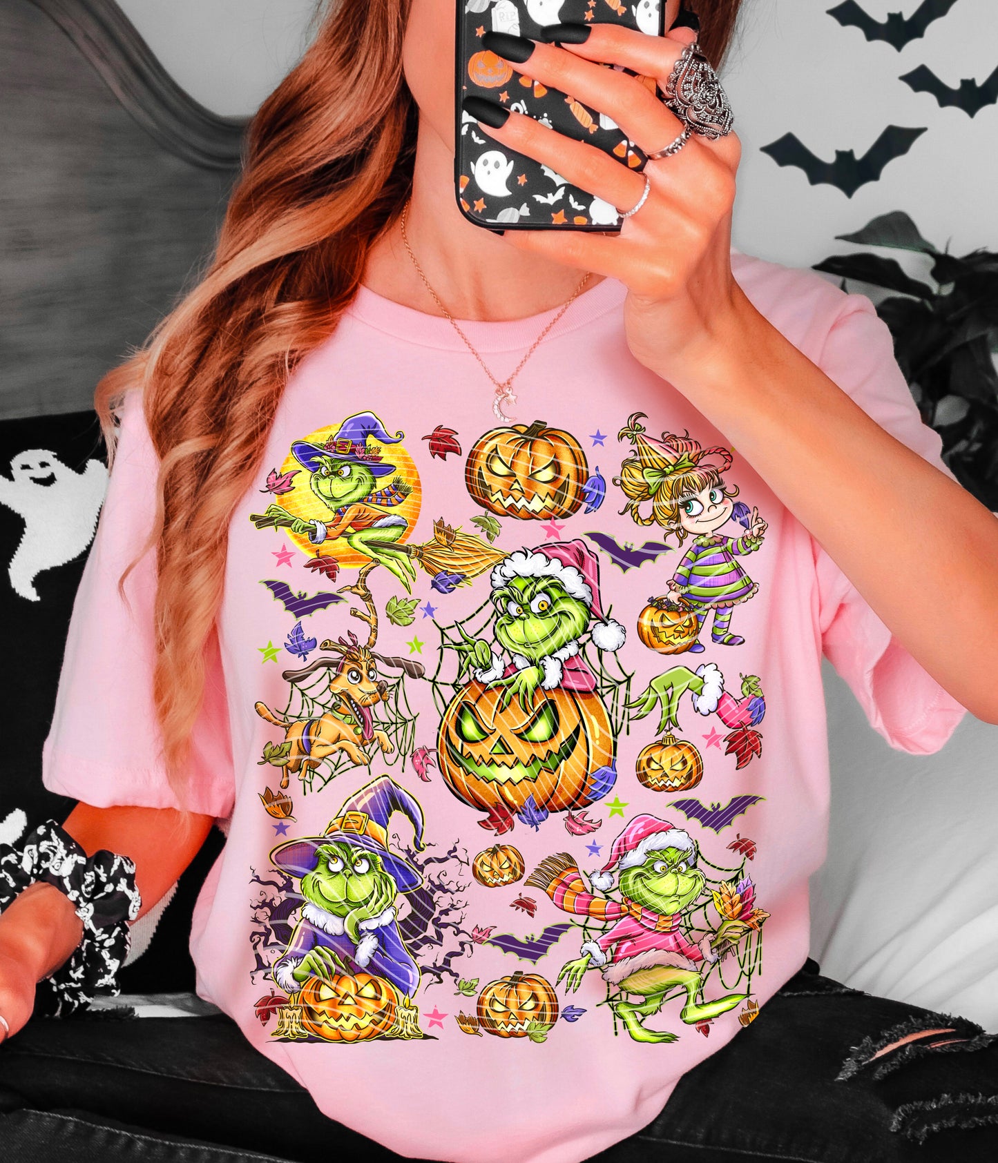 Green Halloween collage