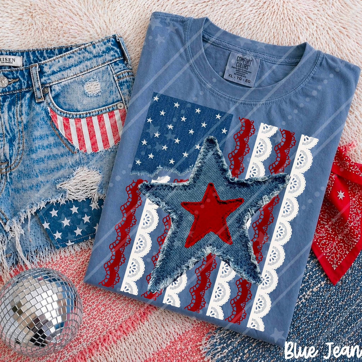 Denim themed stars
