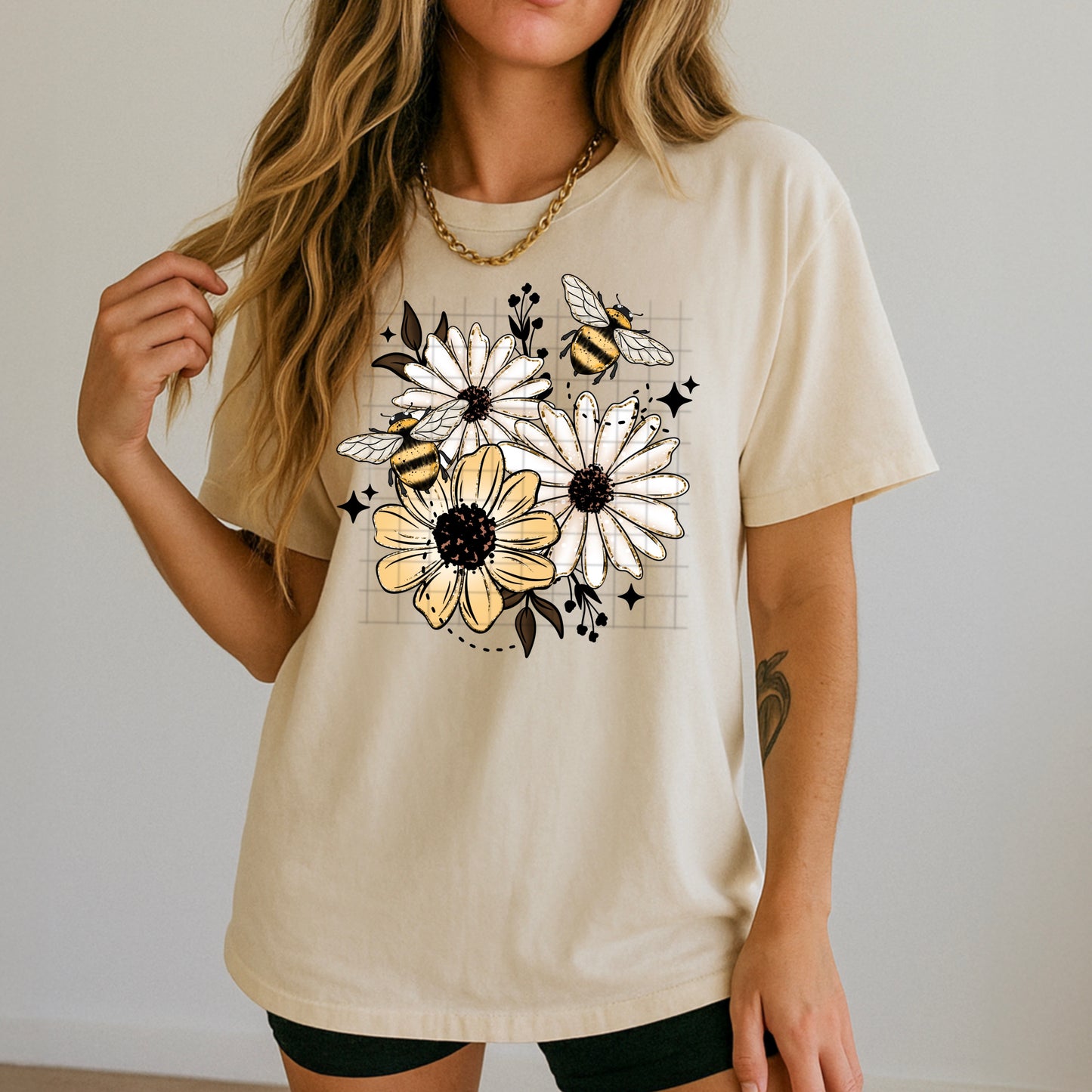 Bee & Flowers
