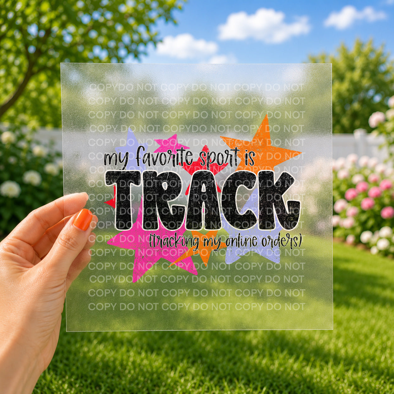 My favorite sport is track (tracking my orders online)