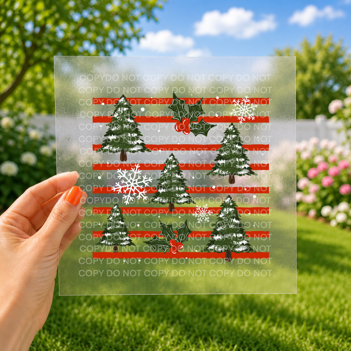 Christmas trees with lines