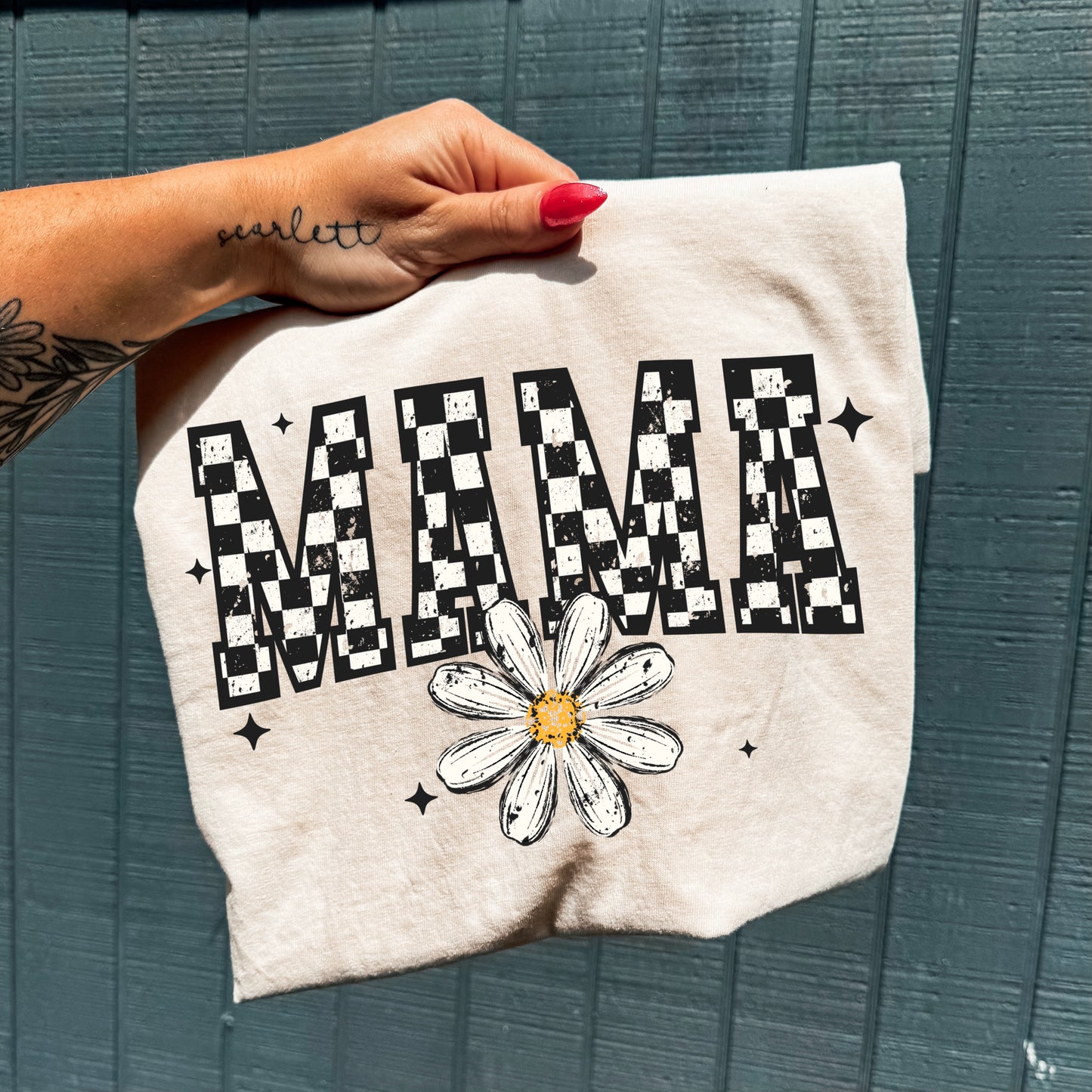 Mama checkered daisy