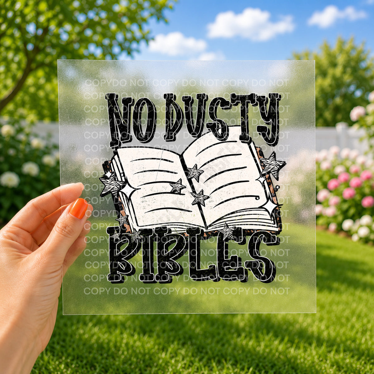 No dusty bibles