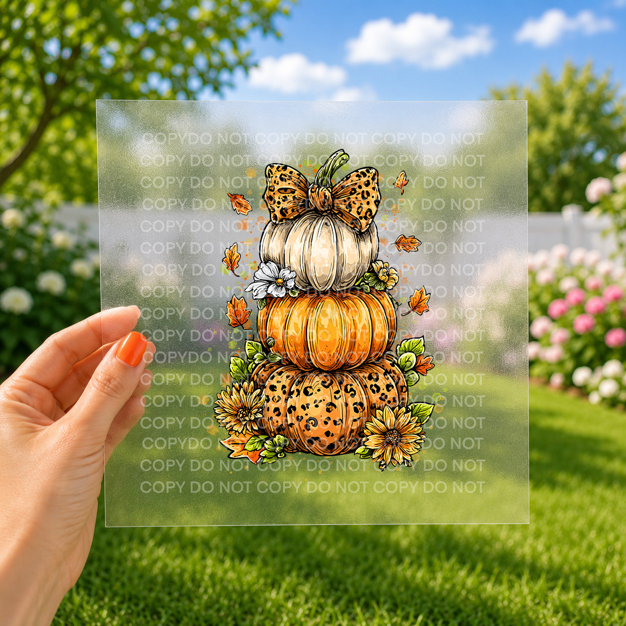 Stacked pumpkins
