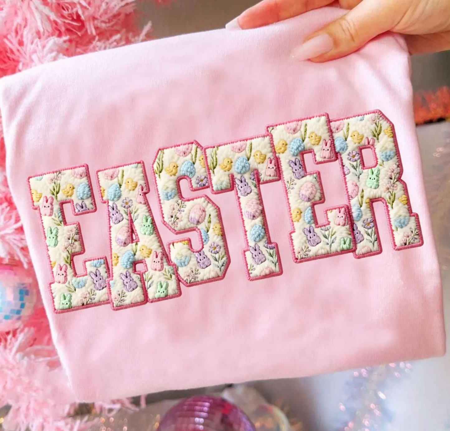 Easter faux yarn