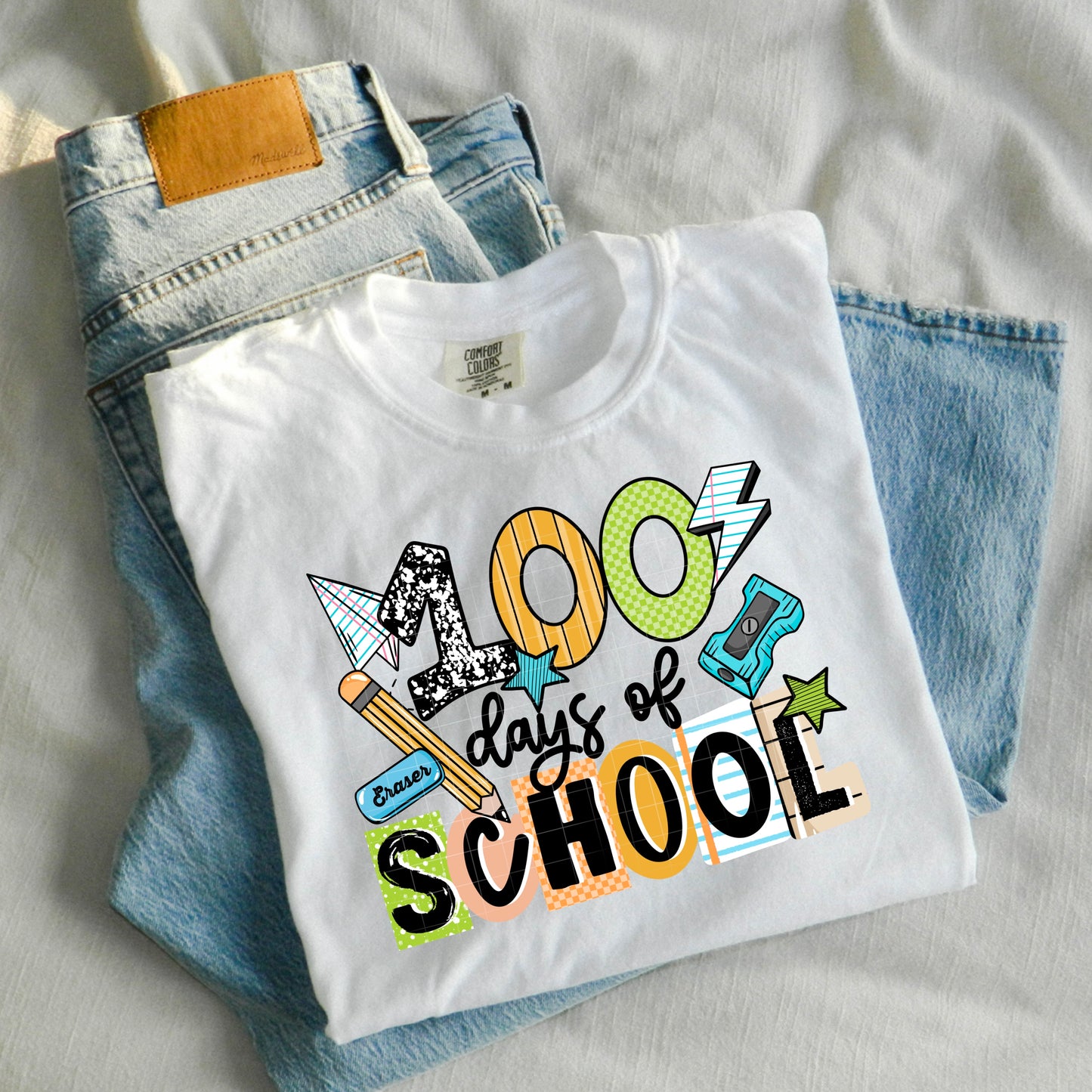 100 days of school (green/yellow)