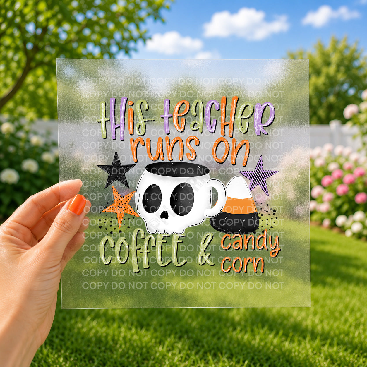This teacher runs on coffee & candy corn