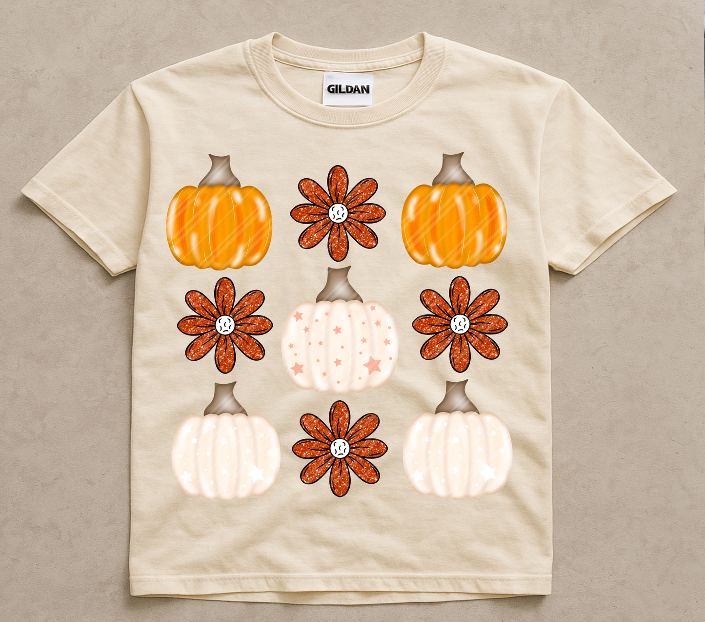 Pumpkin and flower collage