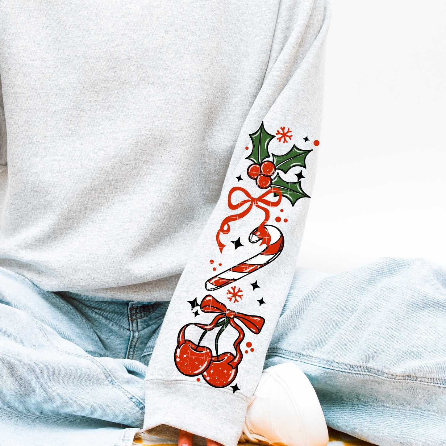 Christmas sleeve detail