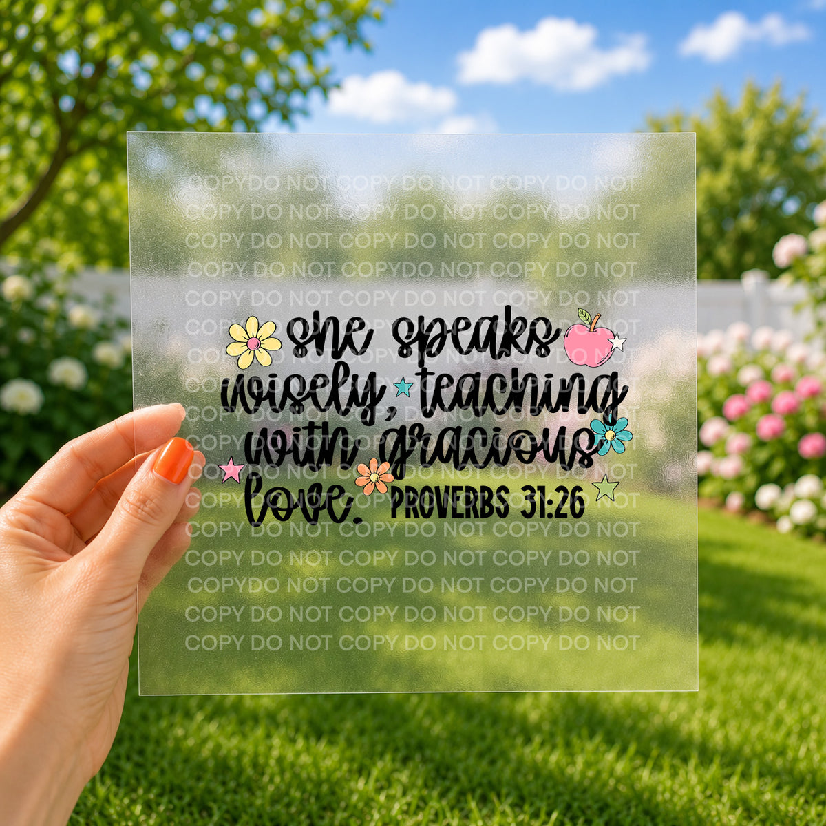 She speaks wisely, teaching with gracious love