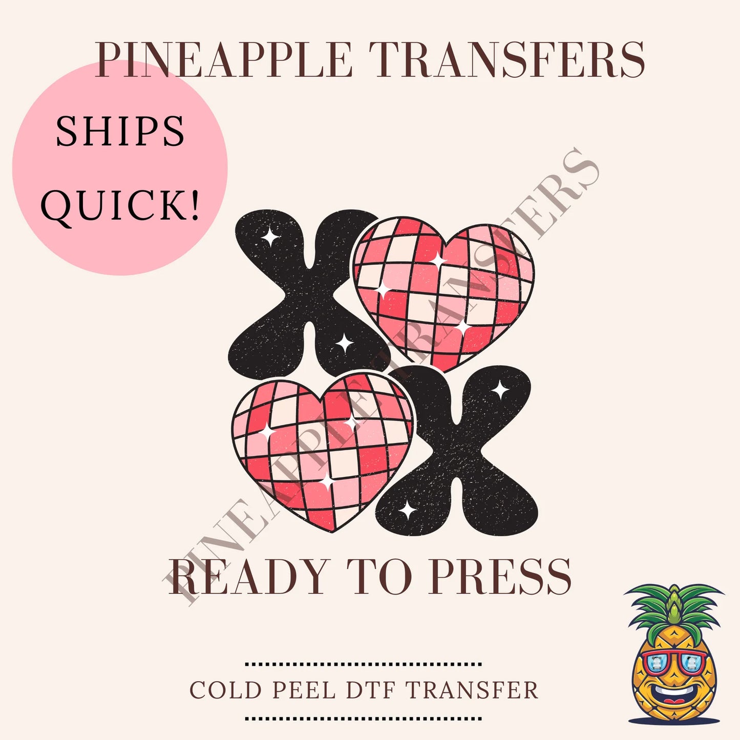 Xoxo disco valentine | Valentine's Day DTF transfer - DTF print