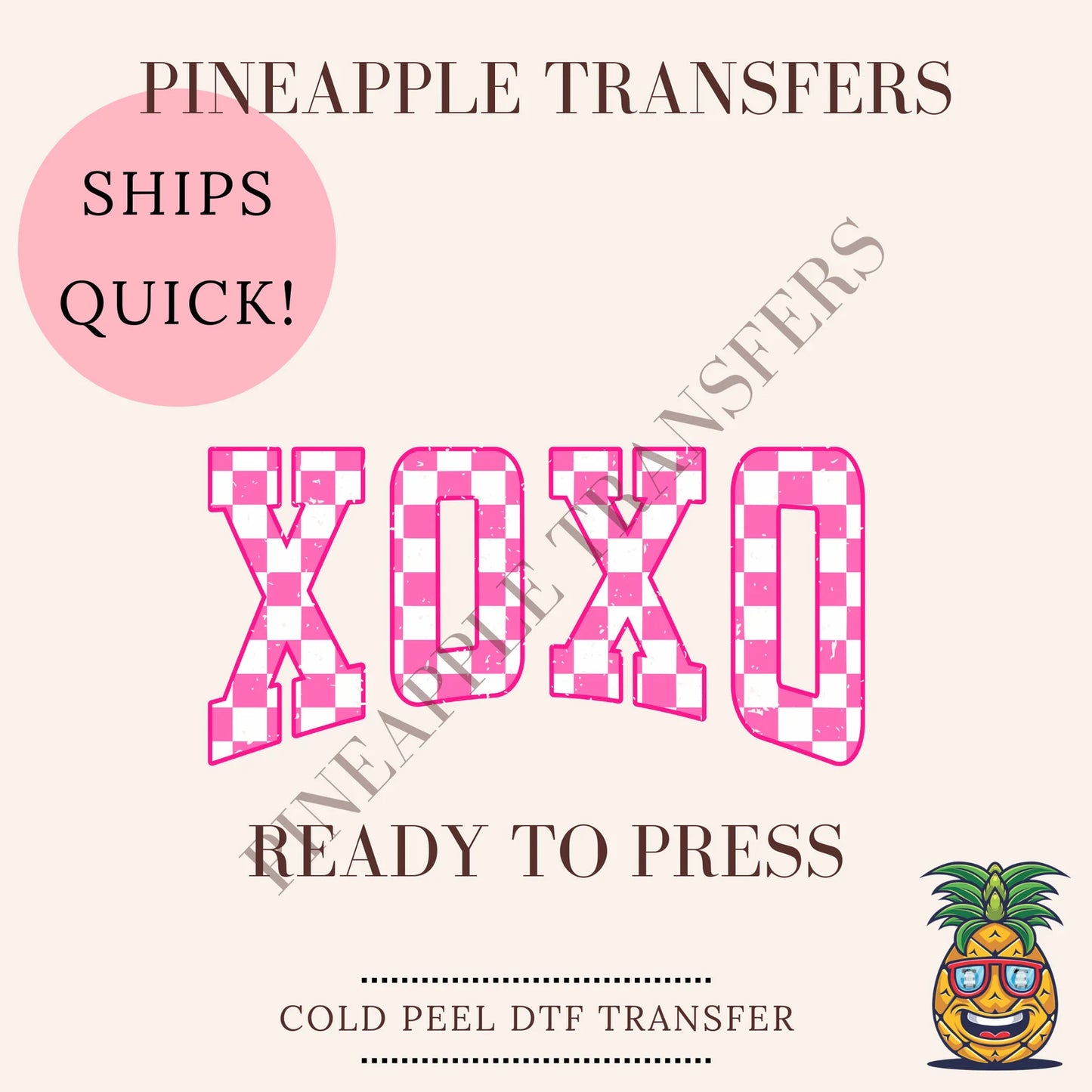 xoxo checkered | Valentine's Day DTF transfer - DTF print