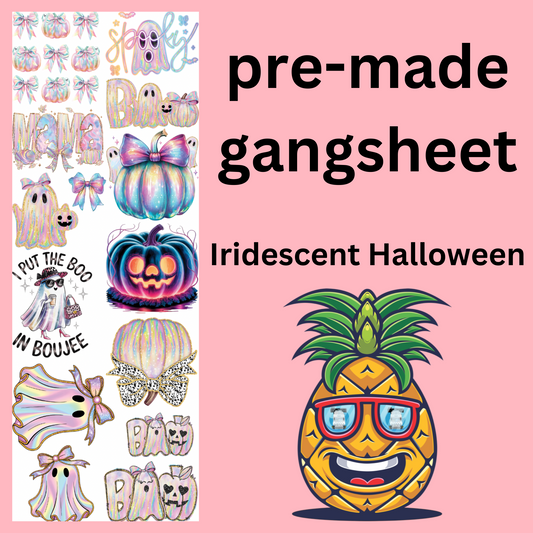 Iridescent premade gangsheet