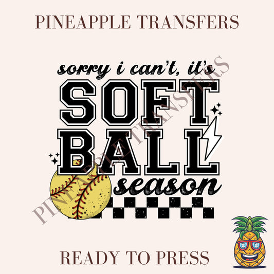 Sorry I can't softball season