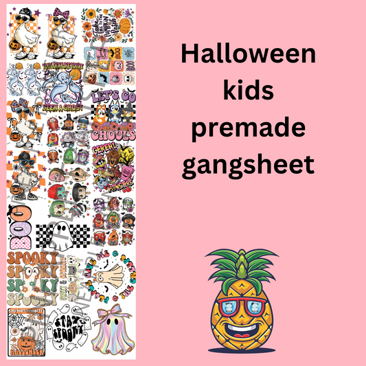 Halloween kids premade gangsheet