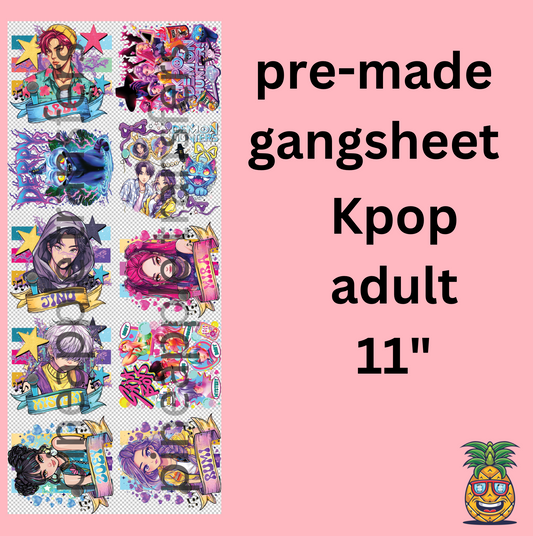 Adult Kpop premade gangsheet