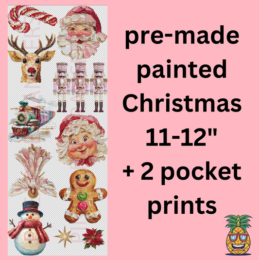 Painted Christmas premade gangsheet