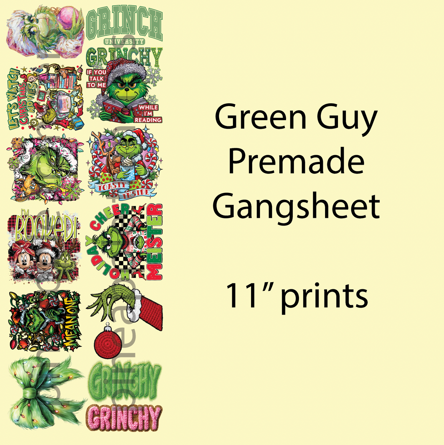 Green Guy Premade gangsheet