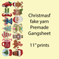 Christmas faux yarn Premade gangsheet