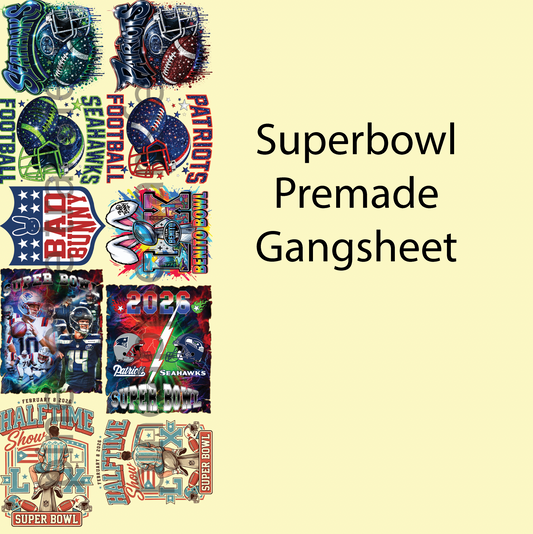 Superbowl premade gangsheet