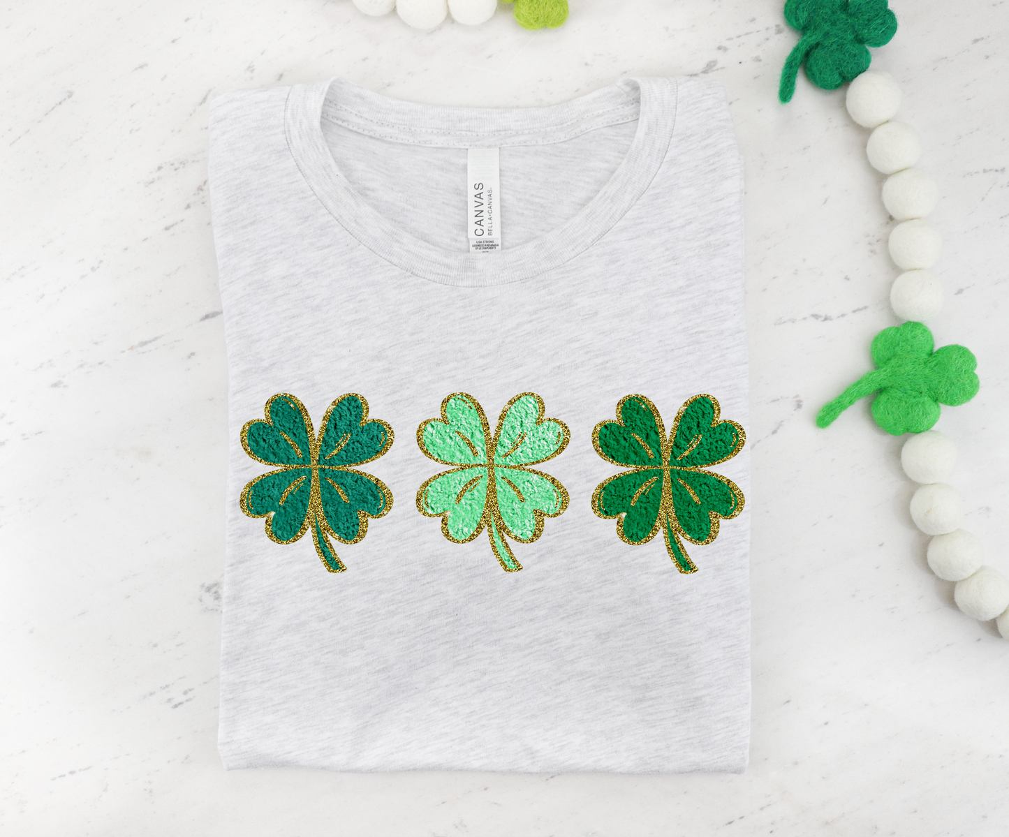 Faux chenille patch St Patrick's
