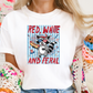 GLITTER PRINT - Red white & feral