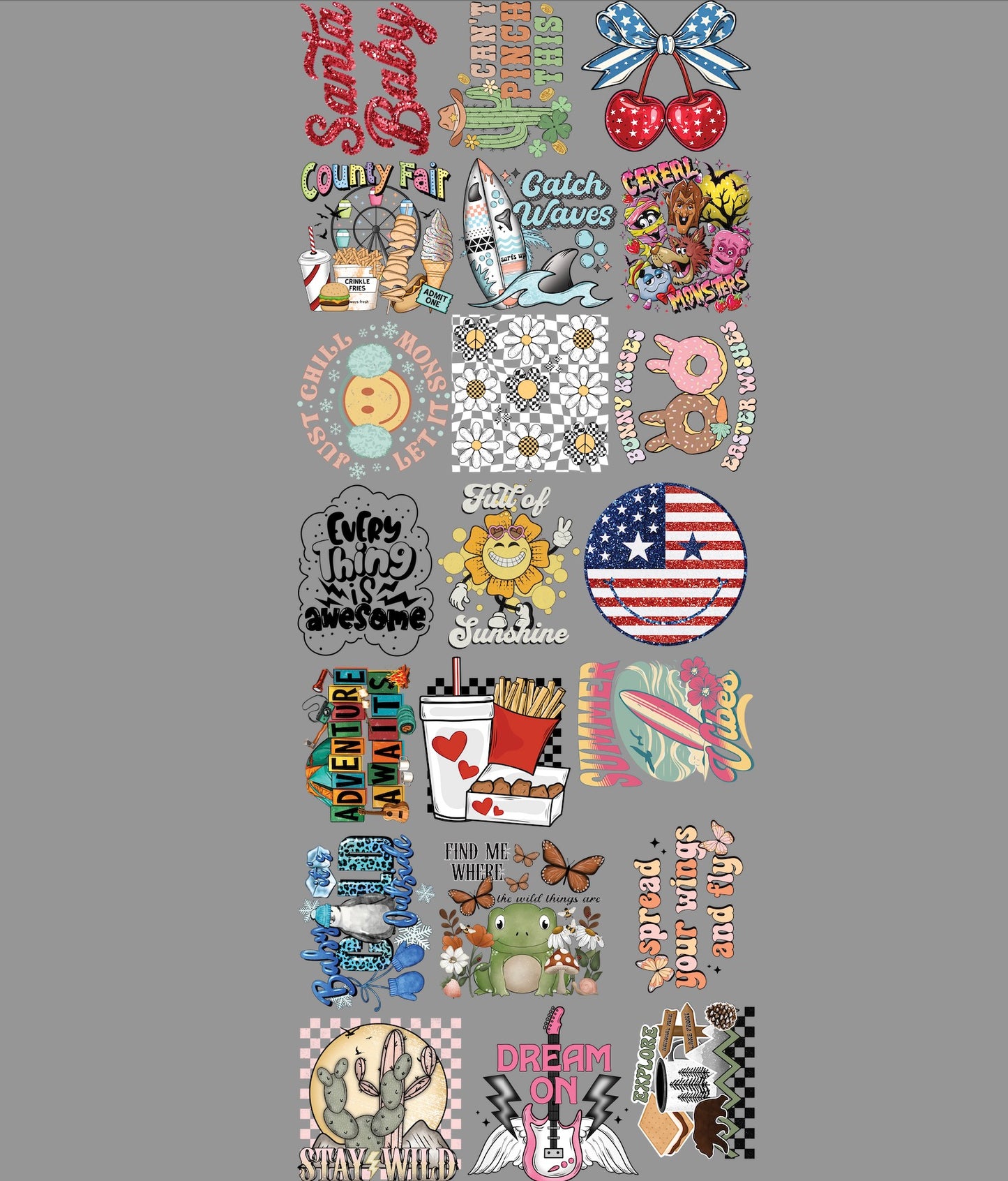 Random kids prints- premade sale (7.5-9")