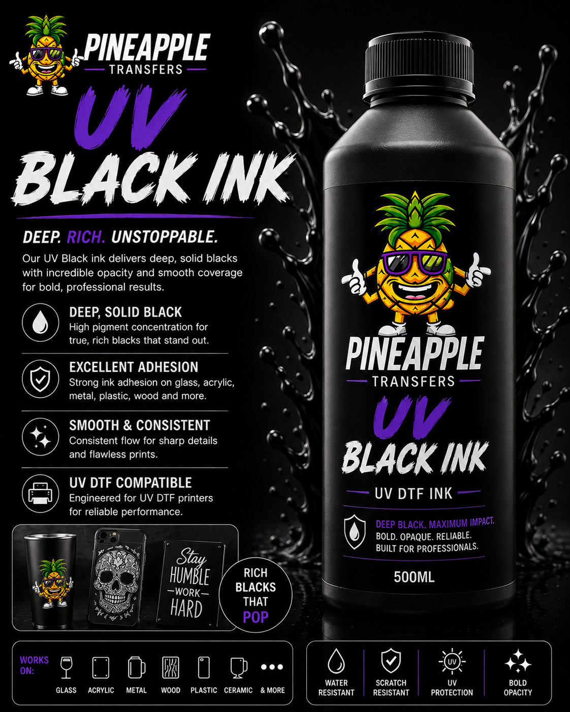 Pineapple Transfers Premium UV Ink