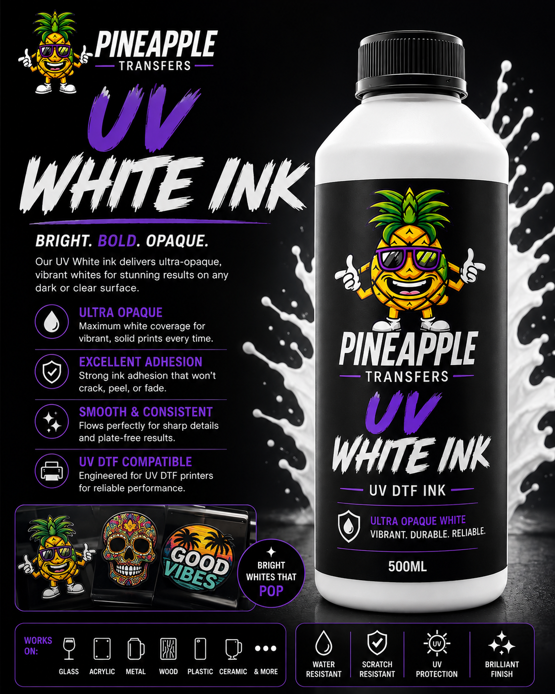 Pineapple Transfers Premium UV Ink
