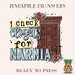 I check closets for narnia