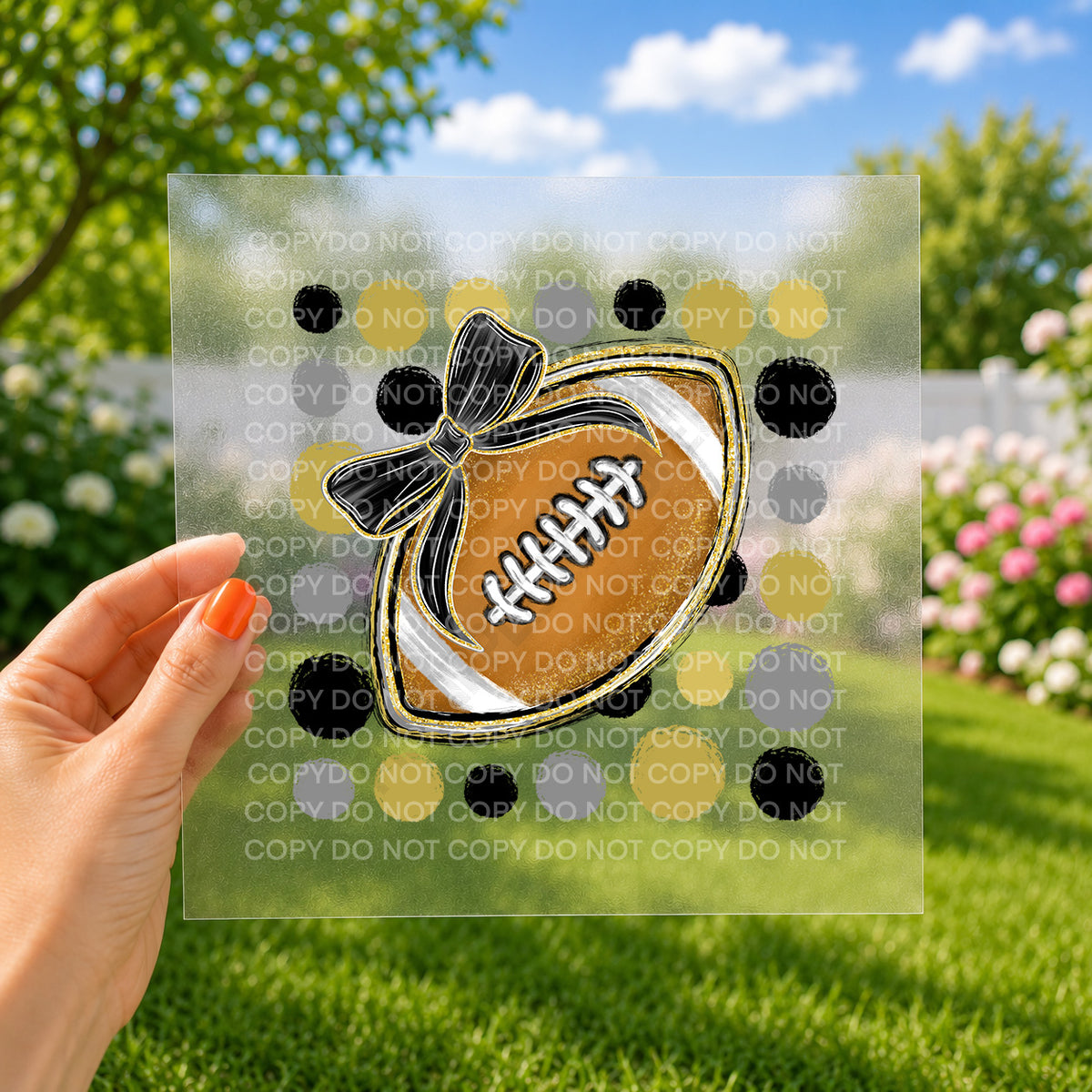 Football with bow