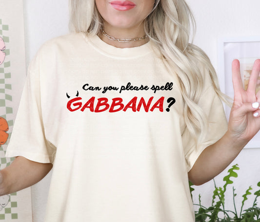Can you please spell gabbana?