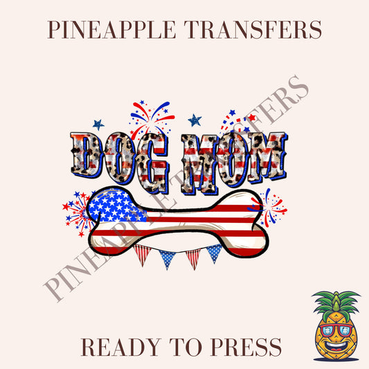 Dog Mom American Flag