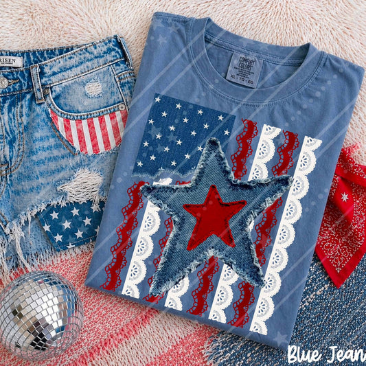 Denim themed stars