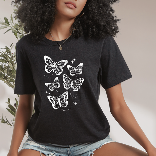 White butterflies