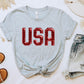 USA bubble letter (red)