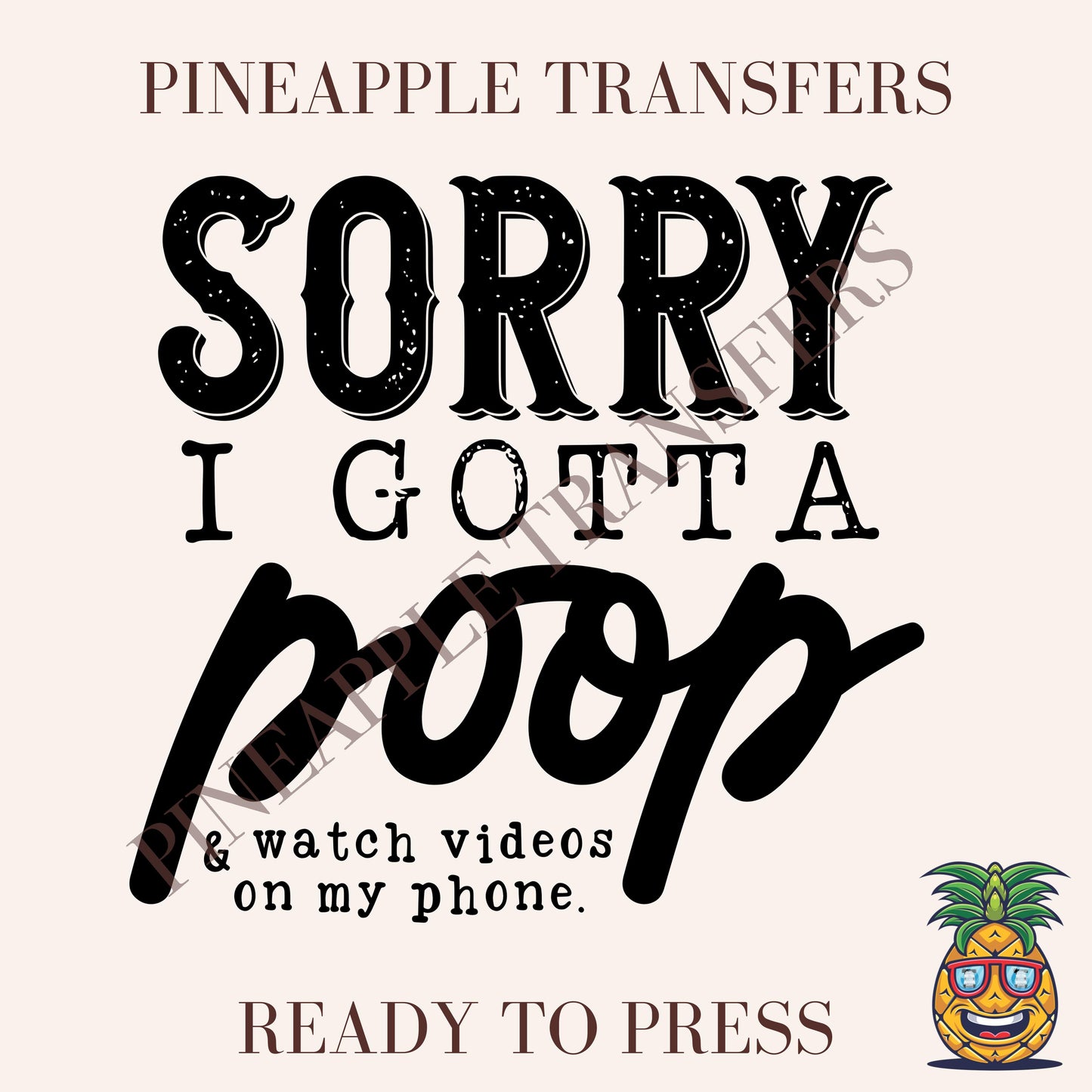 Sorry I got to poop