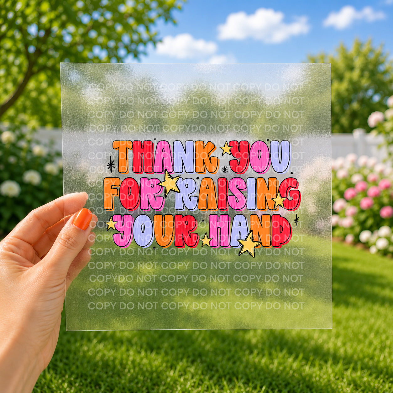 Thank you for raising your hand